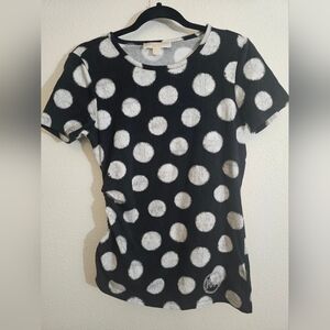 Michael Kors Top Small Polka Dot Black and White